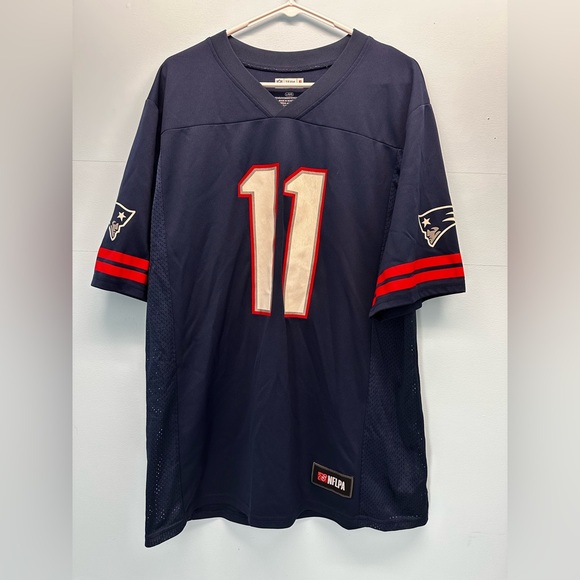 Men’s Blue NFL New England Patriots Julian Edelman #11 Game Jersey Large - Picture 1 of 4
